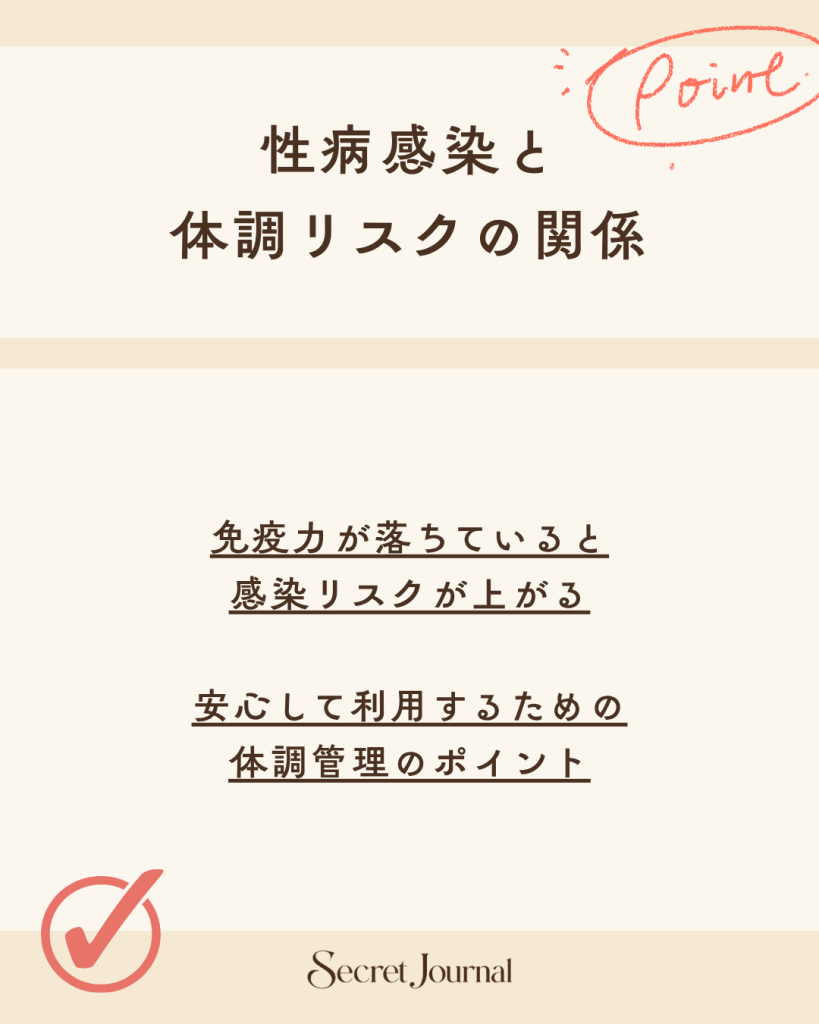 性病感染と体調リスクの関係