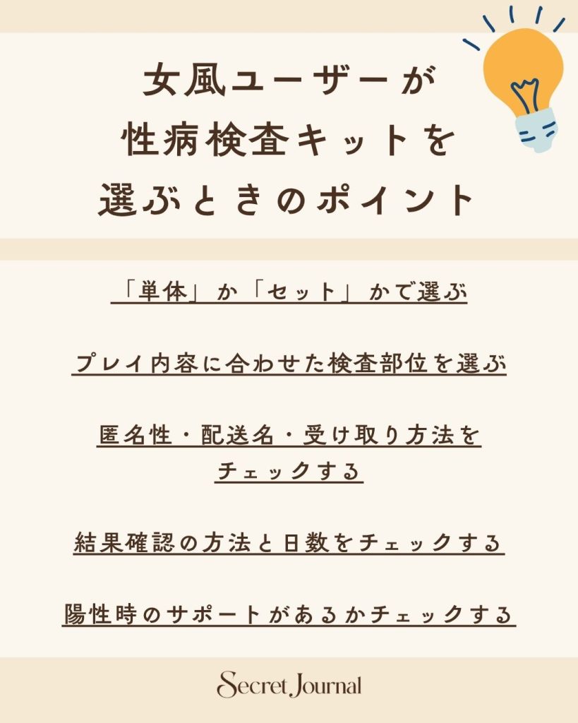 女風ユーザーが性病検査キットを選ぶときのポイント